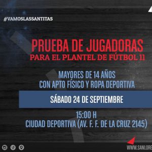 Fútbol Femenino: San Lorenzo realiza prueba de jugadoras