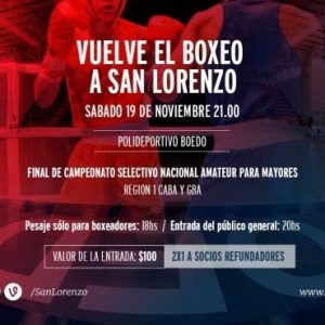 El deporte de los puños vuelve a San Lorenzo
