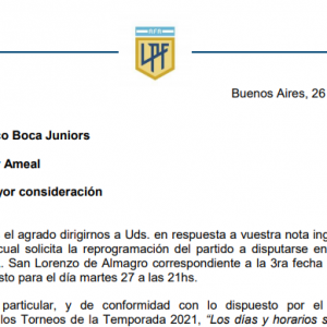 La Liga Profesional rechazó el último pedido de Boca