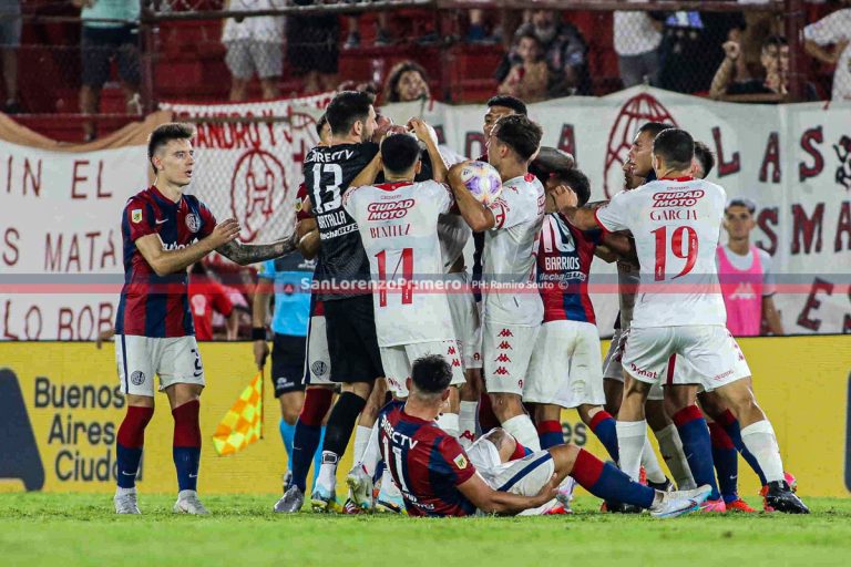 Pelea jugadores San Lorenzo Huracán