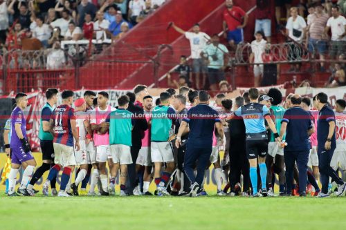 Pelea jugadores San Lorenzo Huracán