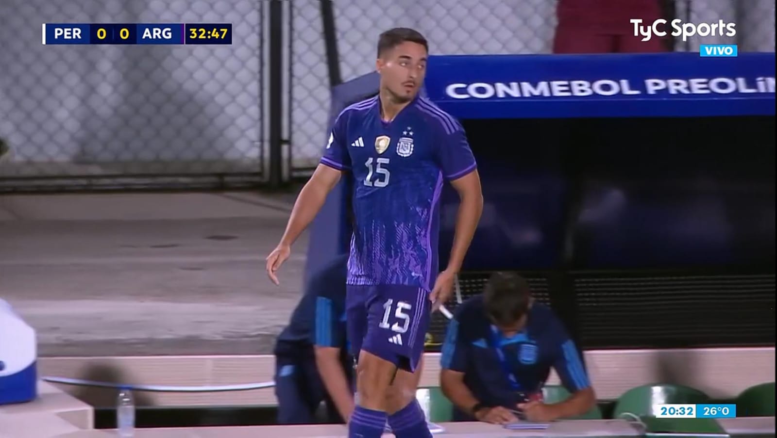 Gonzalo Luján sumó minutos en la victoria de la Sub 23 en el