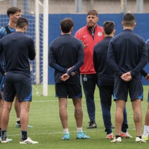 Damián Ayude se presentó como DT interino en la práctica de San Lorenzo