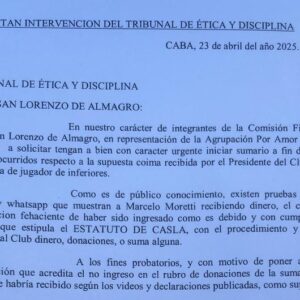 La Comisión Fiscalizadora de San Lorenzo a fondo contra Moretti
