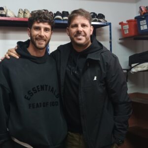 Marcos Senesi visitó la Ciudad Deportiva de San Lorenzo