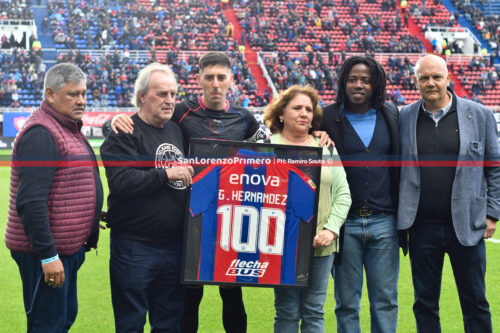 Con gol, Gastón Hernández llegó a los 100 partidos en San Lorenzo