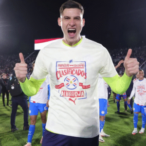 La alegría del jugador de San Lorenzo por la clasificación al mundial