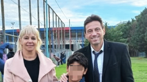 Carina Farías, junto a Moretti. Foto: Boedo En Acción.