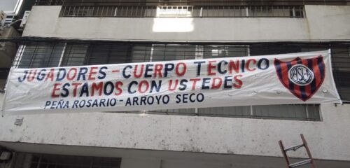 El apoyo de la Peña de Rosario al plantel de San Lorenzo