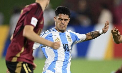 Uriel Ojeda tuvo su debut en el Mundial con la Selección Argentina