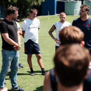 Luego del clásico, los dirigentes de San Lorenzo visitaron al plantel