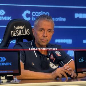 Gustavo Álvarez y su primera conferencia de prensa en San Lorenzo